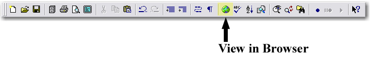 Text Pad's toolbar